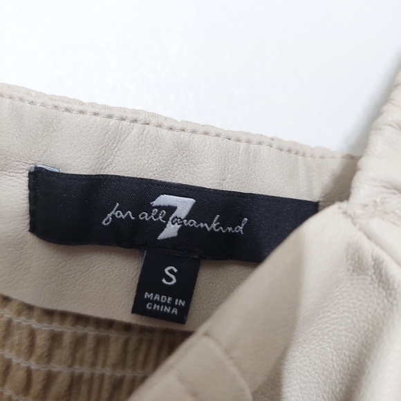 7 For All Mankind Mini Dress Sexy Vegan Faux Leather Anthropologie - Picture 5 of 8